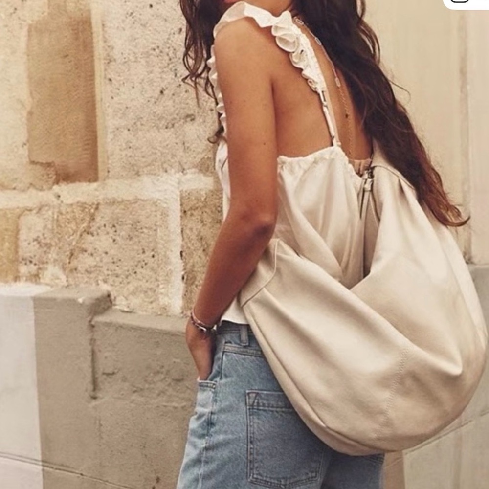 Ivory Slouchy Carryall Large Women's Hand Bag
